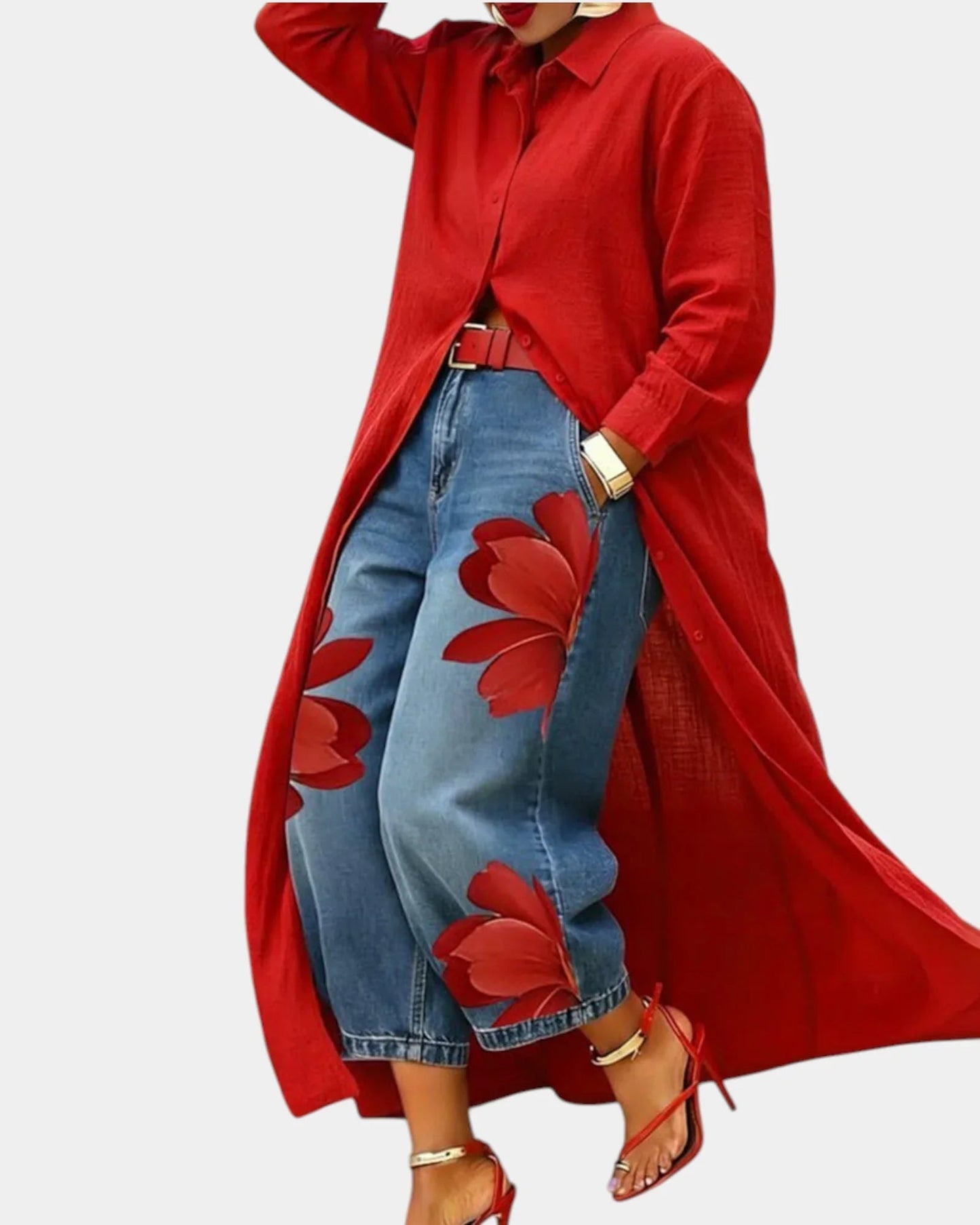 Marlow Wide Leg Denim Two Piece Set