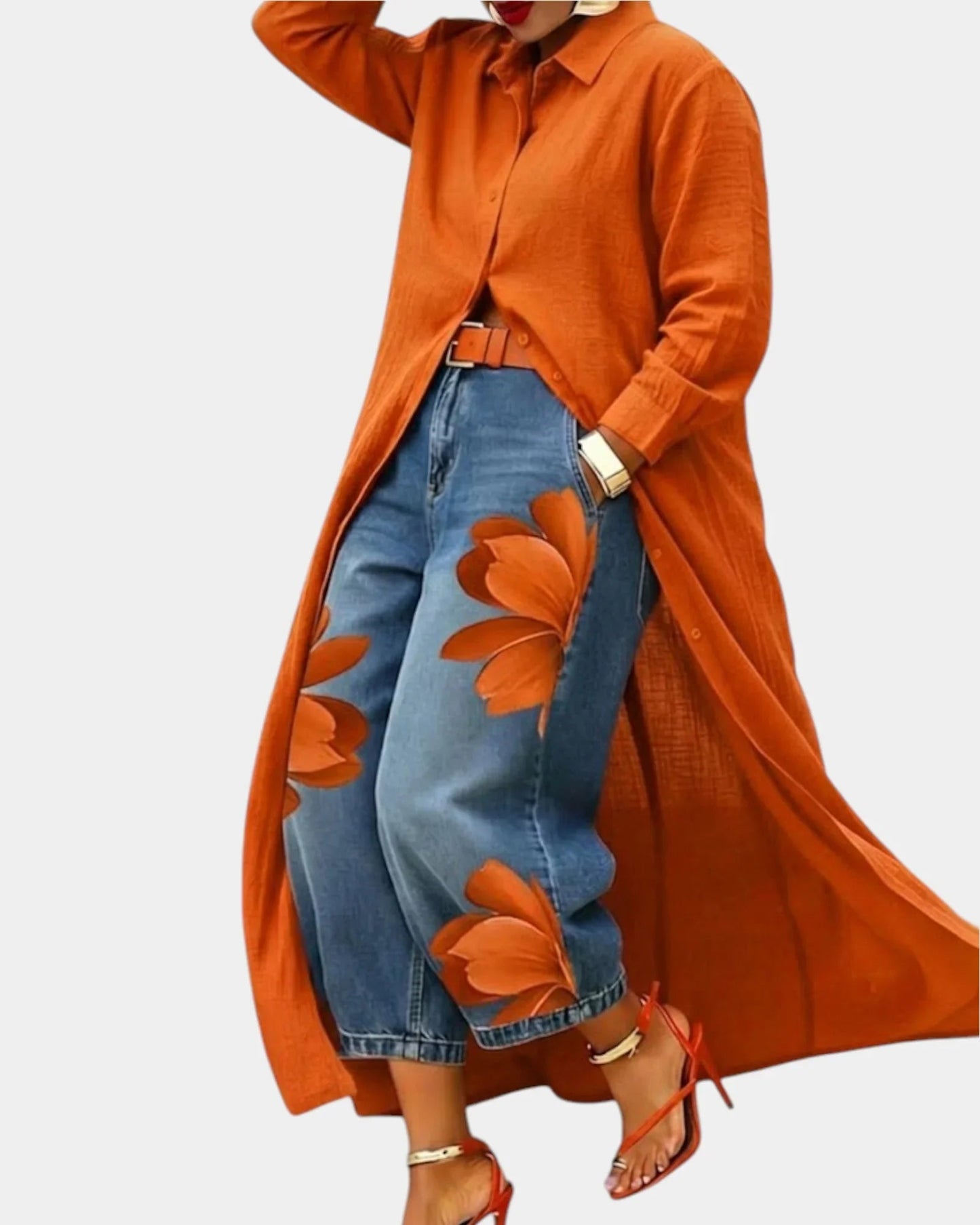Marlow Wide Leg Denim Two Piece Set