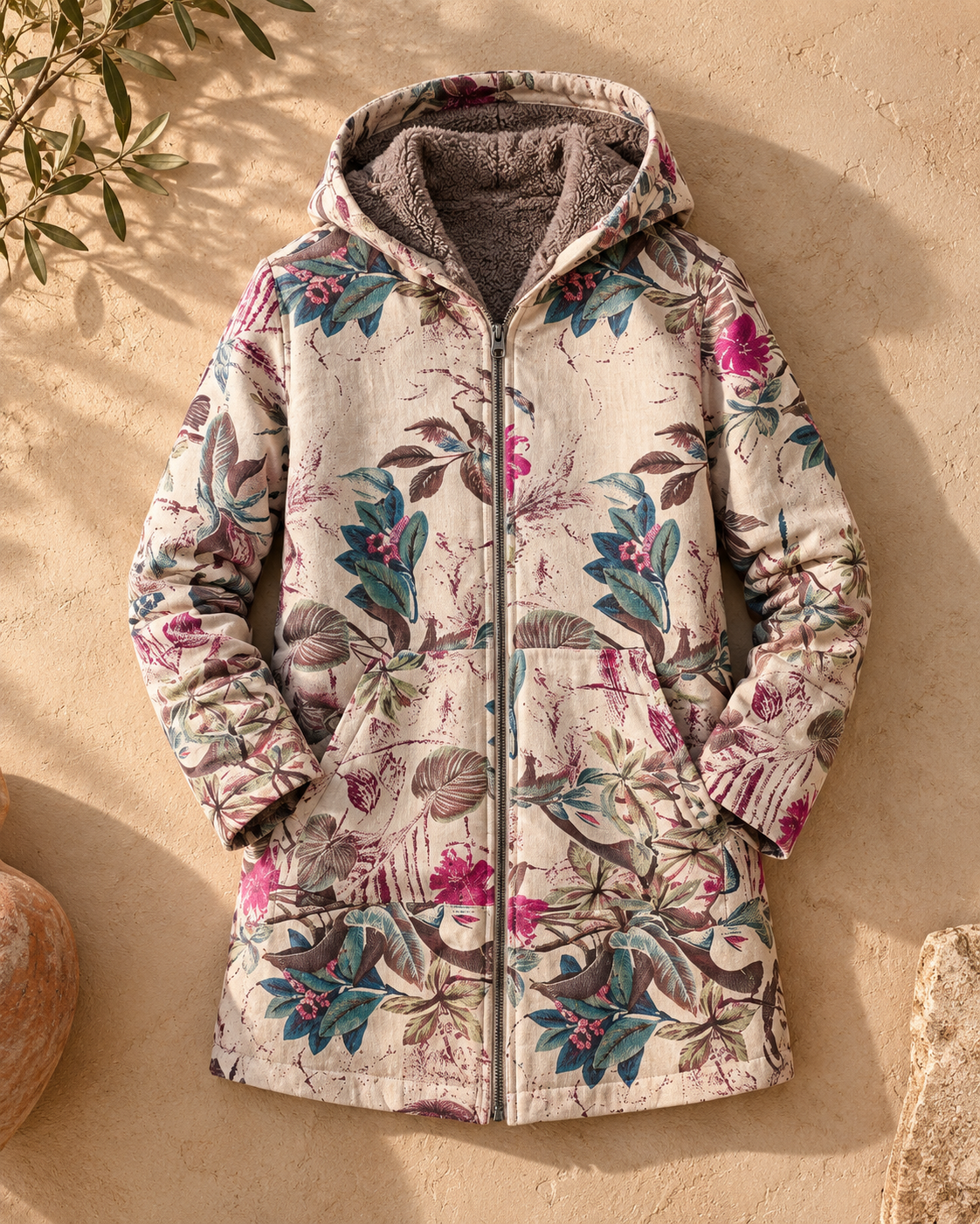Meredith | floral fleece jacket