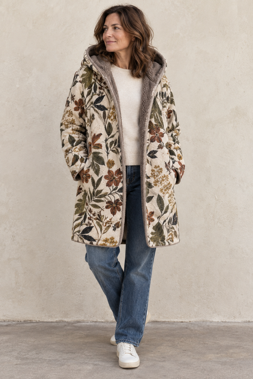 Meredith | floral fleece jacket
