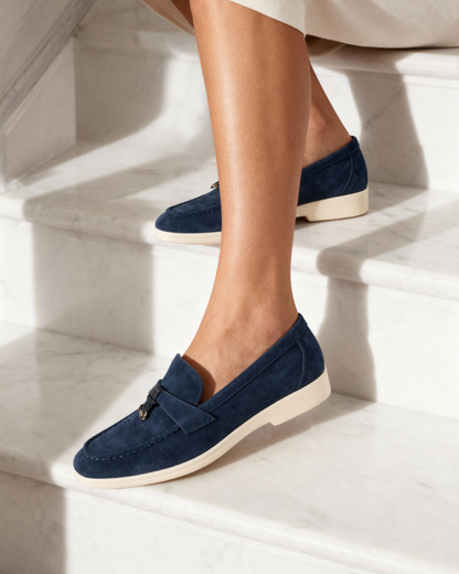 Elise Suede Flat Loafers