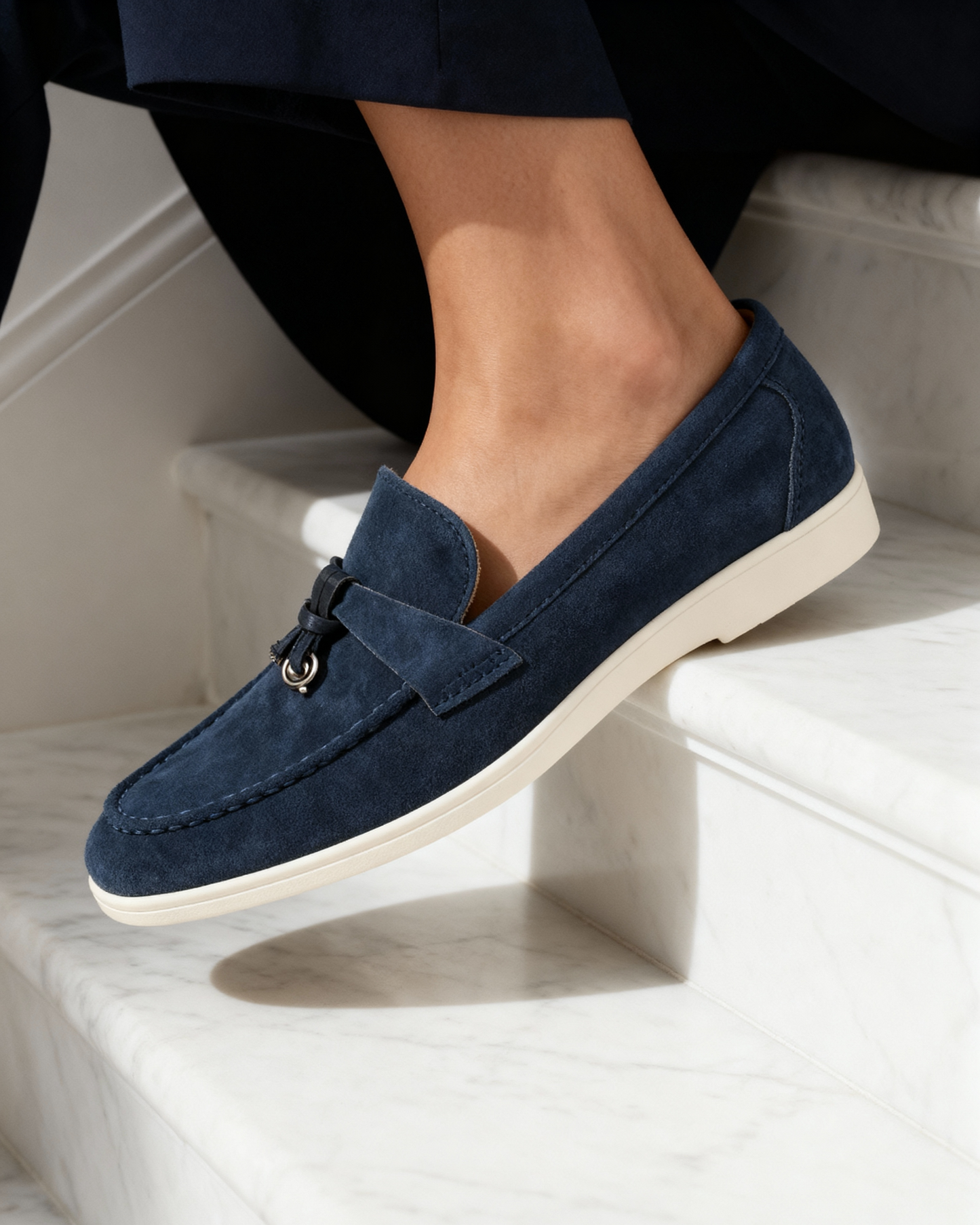 Elise Suede Flat Loafers
