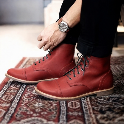 Hollis Cap Toe Leather Boots