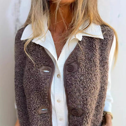 Wren Button Front Quilted Gilet