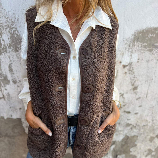 Wren Button Front Quilted Gilet