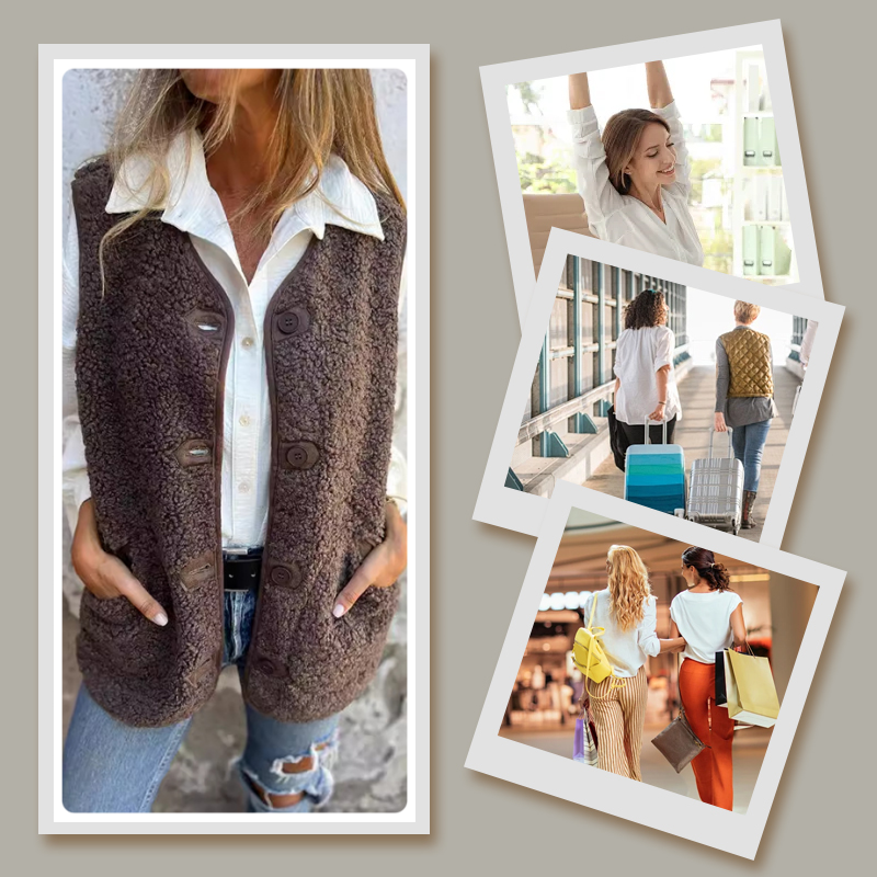 Wren Button Front Quilted Gilet