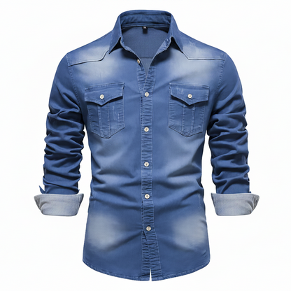 AdaptiveFit Cotton Denim Shirt