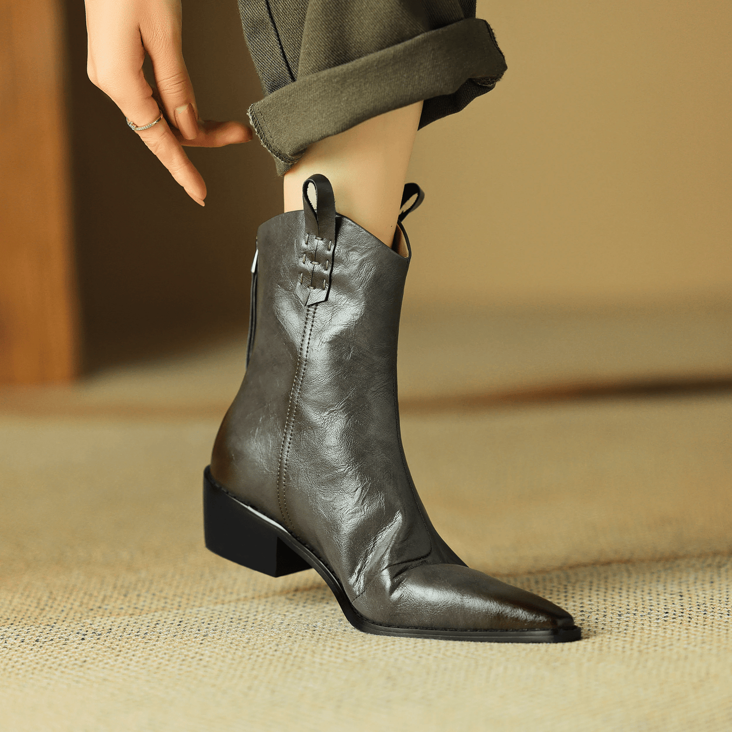 Ivy Pointed Ankle Boots