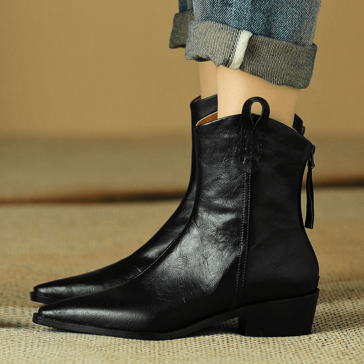 Ivy Pointed Ankle Boots