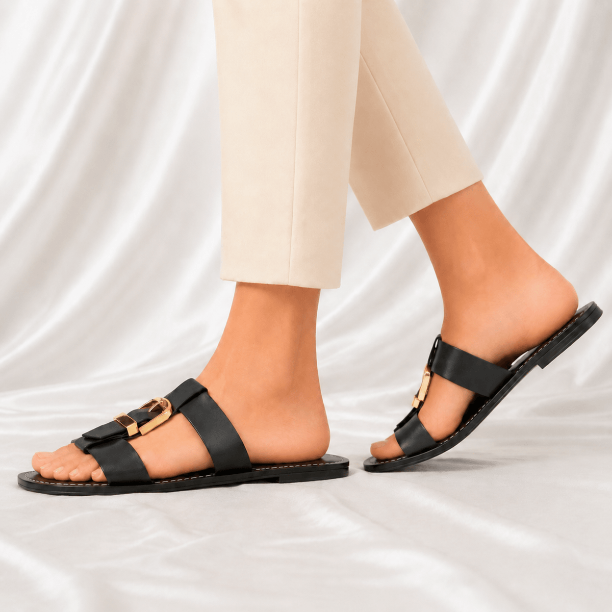 Orla Interlock Leather Sandals