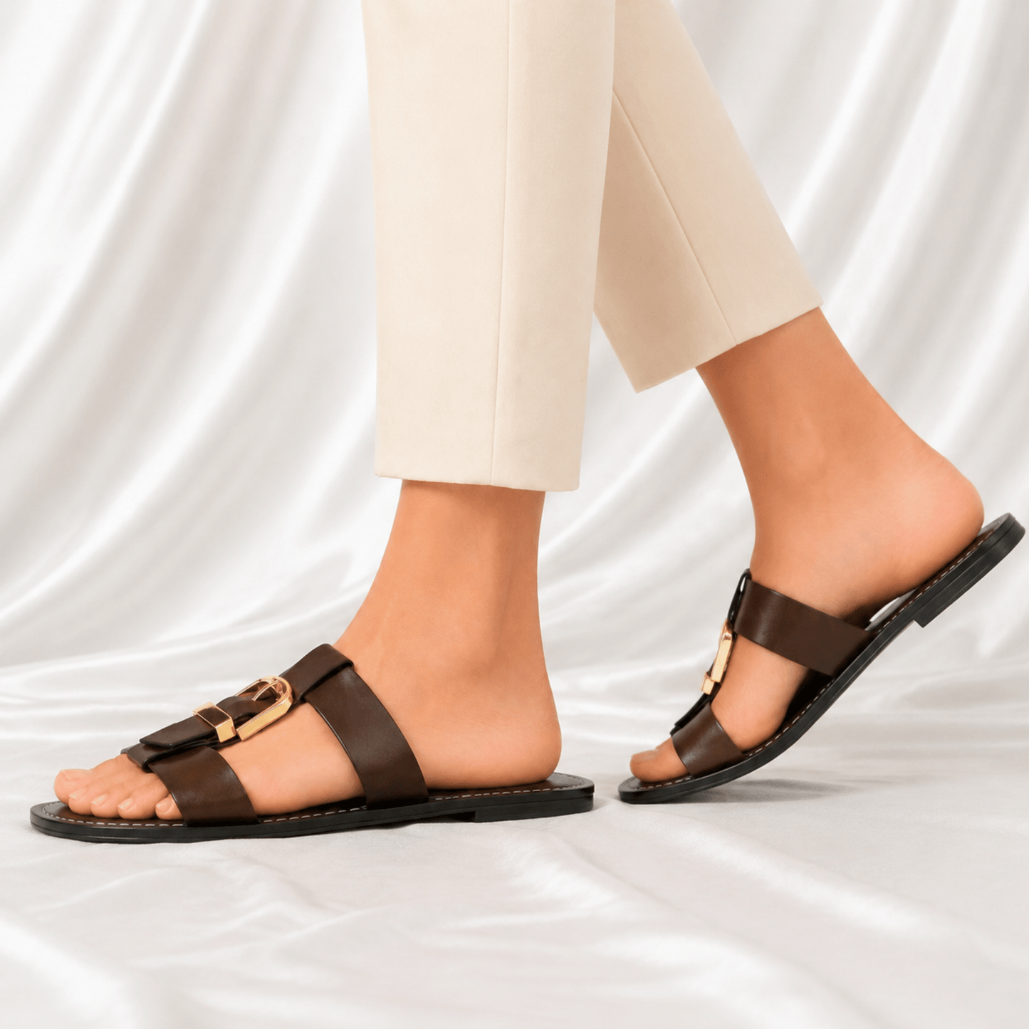 Orla Interlock Leather Sandals