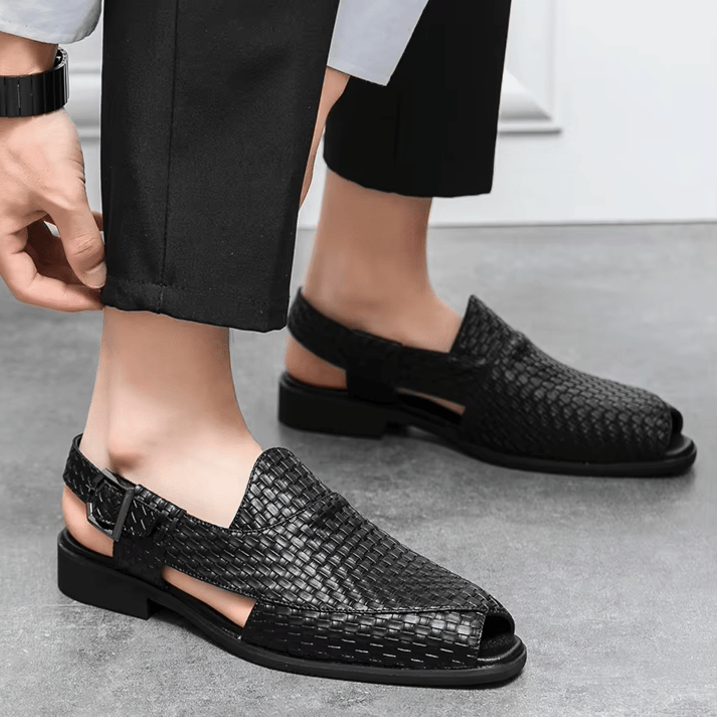 Larkin Woven Slingback Sandals