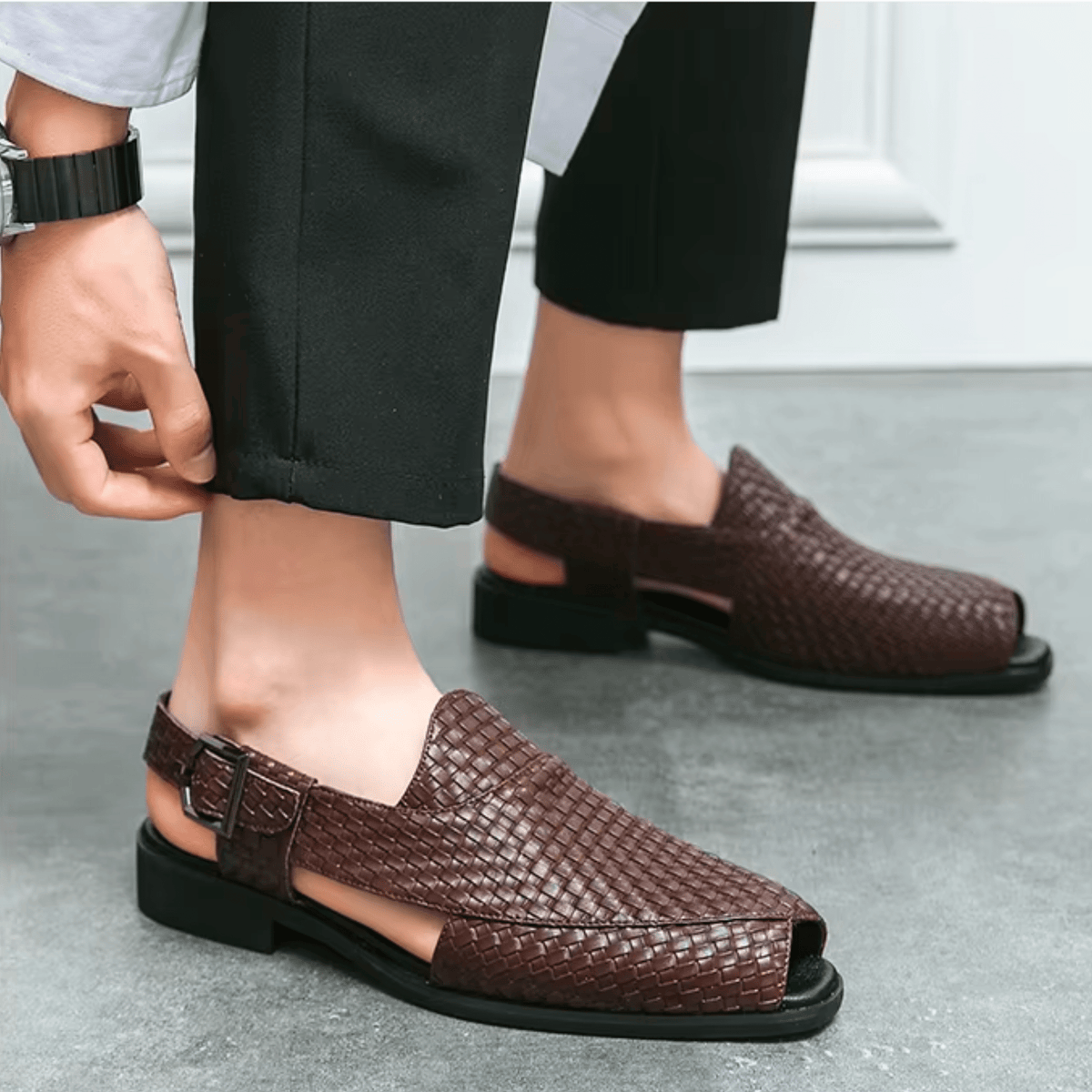 Larkin Woven Slingback Sandals