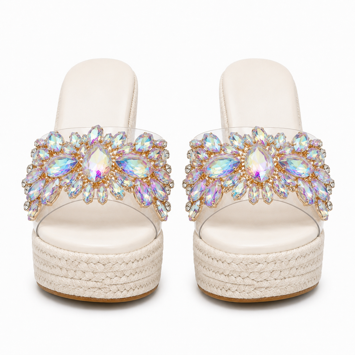 Farrow Crystal Wedge Sandals