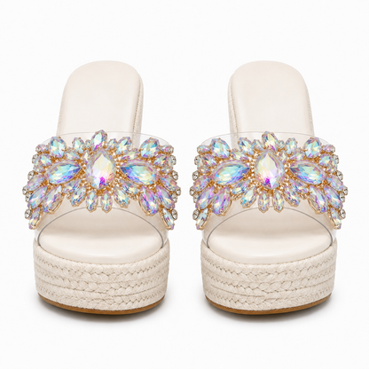 Farrow Crystal Wedge Sandals