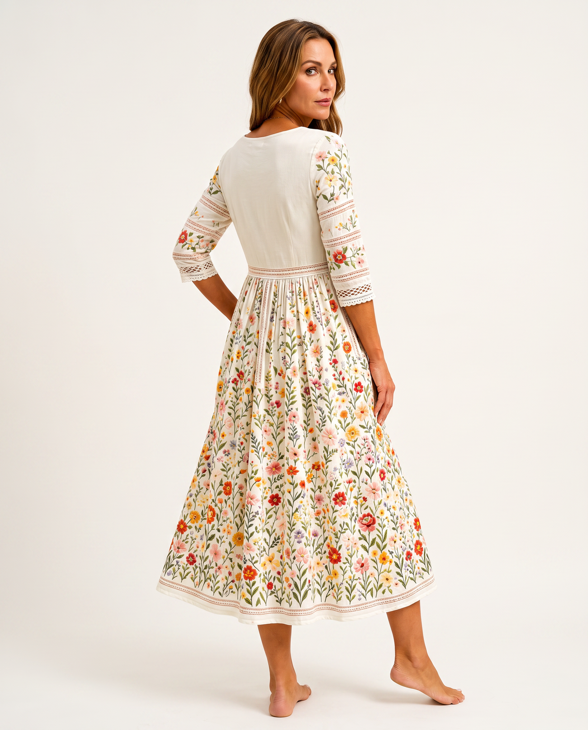 Rosa Floral Midi Dress