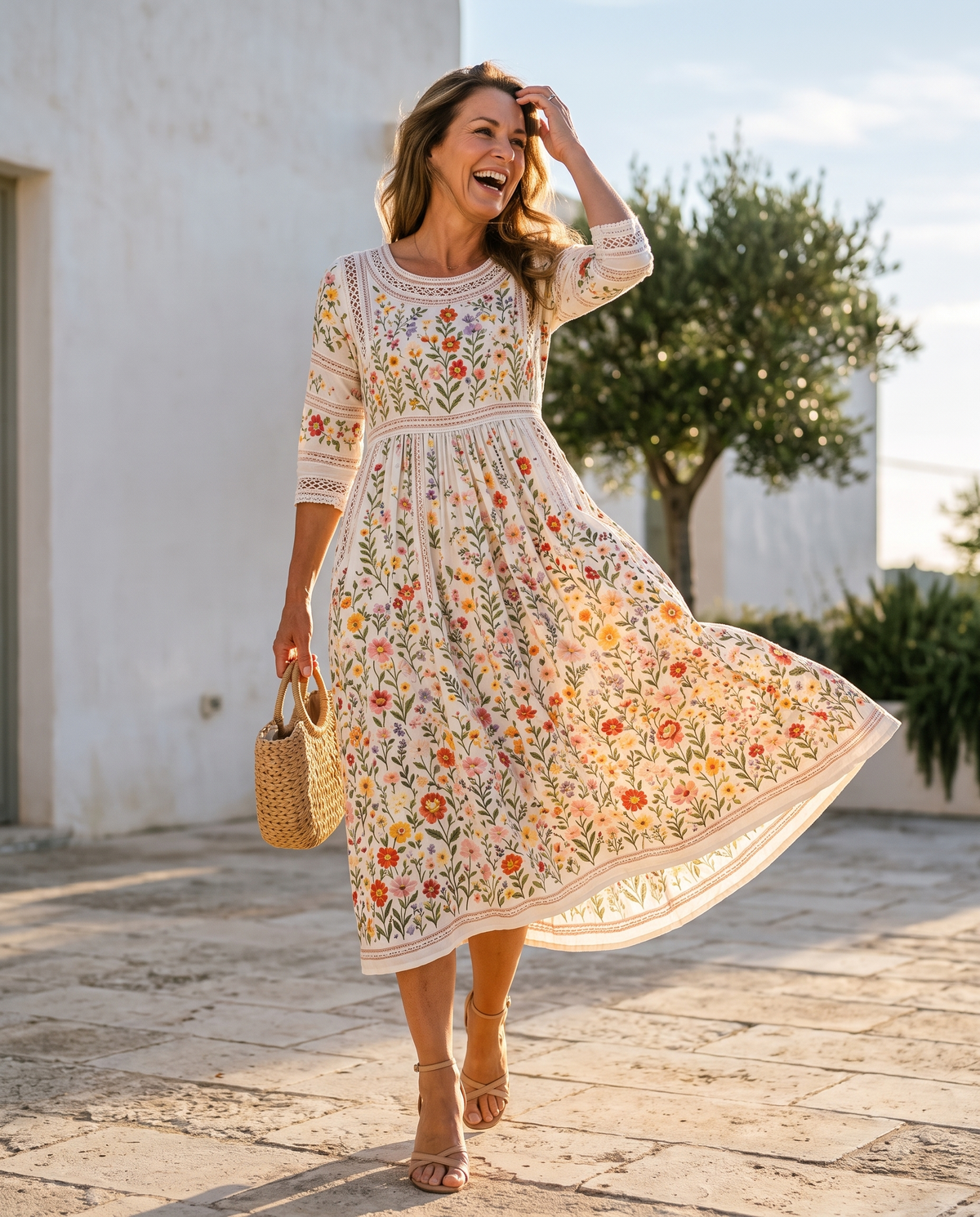 Rosa Floral Midi Dress